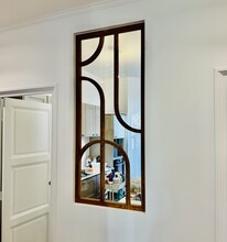Verrière fixe Art-Déco en chêne massif